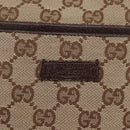 GUCCI GG Canvas Shoulder Bag Beige Silver 122793 Auth mr2126-17