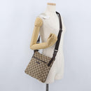 GUCCI GG Canvas Shoulder Bag Beige Silver 122793 Auth mr2126-24