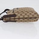 GUCCI GG Canvas Shoulder Bag Beige Silver 122793 Auth mr2126-4