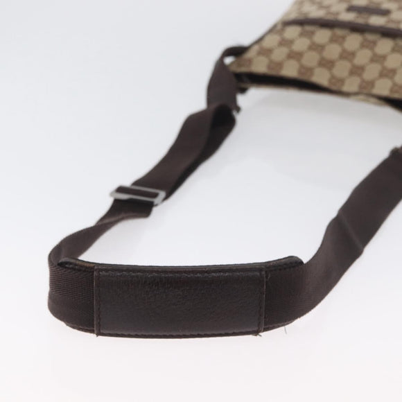 GUCCI GG Canvas Shoulder Bag Beige Silver 122793 Auth mr2126