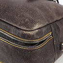 PRADA Hand Bag Leather Purple Silver Auth mr2128-10