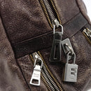 PRADA Hand Bag Leather Purple Silver Auth mr2128-15