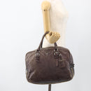 PRADA Hand Bag Leather Purple Silver Auth mr2128-26