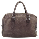 PRADA Hand Bag Leather Purple Silver Auth mr2128-3