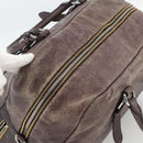 PRADA Hand Bag Leather Purple Silver Auth mr2128-6
