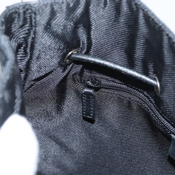 GUCCI GG Canvas Shoulder Bag Black Silver 001 3748 Auth mr2131