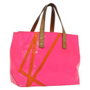 LOUIS VUITTON Monogram Vernis Fluo Reade PM Bag Pink Orange M91903 Auth mr2138-1