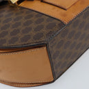 CELINE Macadam Canvas Handtas PVC Leer Bruin Goud Auth mr2139A-11