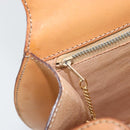 CELINE Macadam Canvas Handtas PVC Leer Bruin Goud Auth mr2139A-20