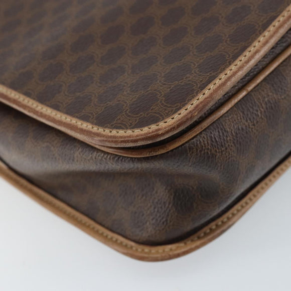 CELINE Macadam Canvas Umhängetasche PVC Leder Auth mr2142