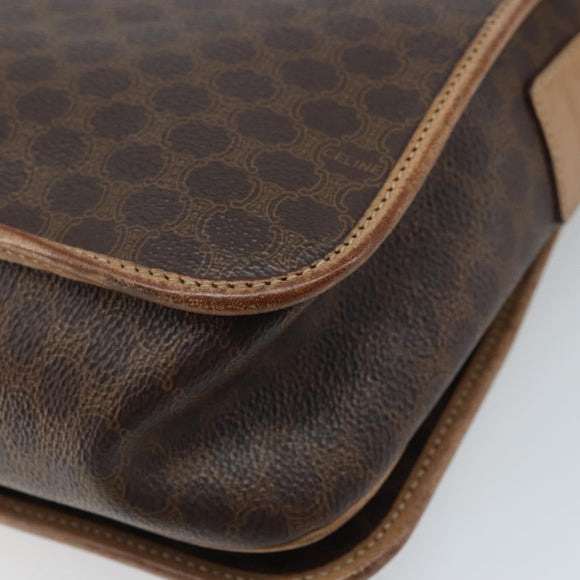 CELINE Macadam Canvas Umhängetasche PVC Leder Auth mr2142