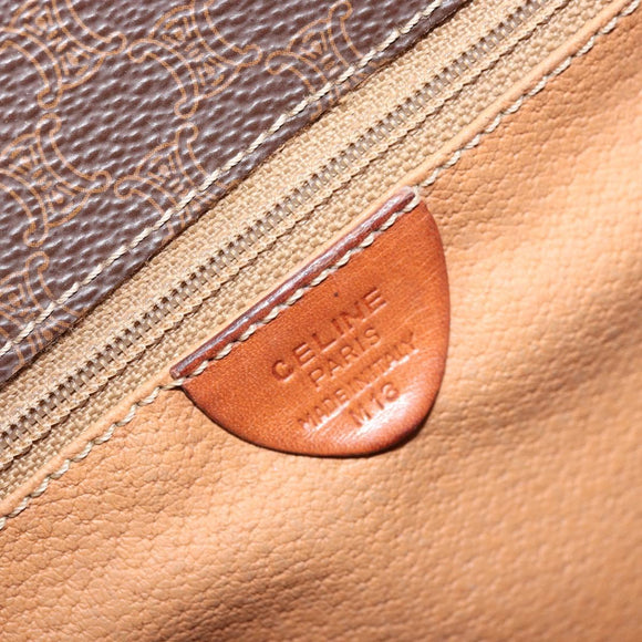CELINE Macadam Canvas Umhängetasche PVC Leder Auth mr2142