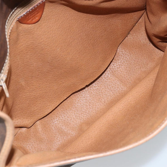 CELINE Macadam Canvas Umhängetasche PVC Leder Auth mr2142