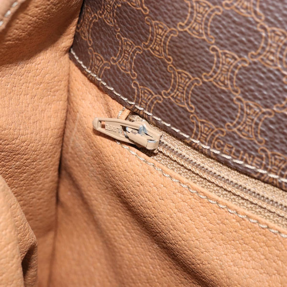 CELINE Macadam Canvas Umhängetasche PVC Leder Auth mr2142