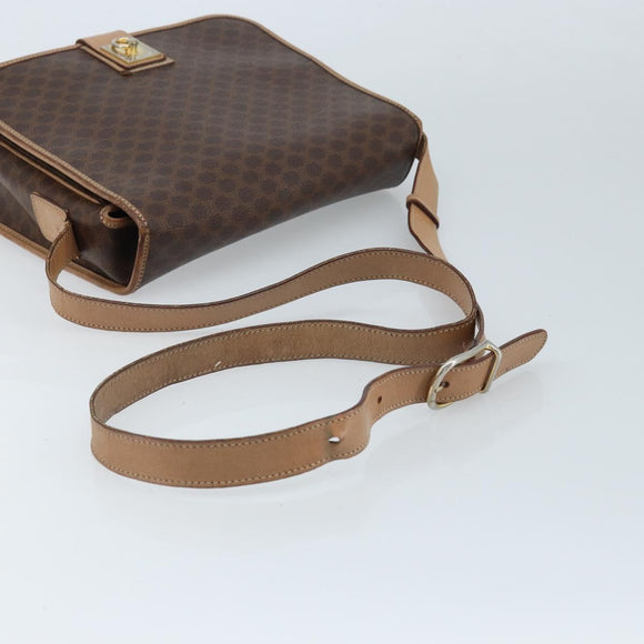 CELINE Macadam Canvas Umhängetasche PVC Leder Auth mr2142