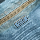 PRADA Hand Bag Nylon Light Blue Gold Auth mr2145A-20