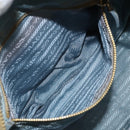 PRADA Hand Bag Nylon Light Blue Gold Auth mr2145A-24