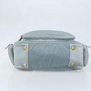 PRADA Hand Bag Nylon Light Blue Gold Auth mr2145A-5