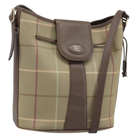Burberrys Nova Check Shoulder Bag Beige Gold Auth mr2149