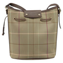 Burberrys Nova Check Shoulder Bag Beige Gold Auth mr2149-2