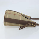 Burberrys Nova Check Shoulder Bag Beige Gold Auth mr2149-3
