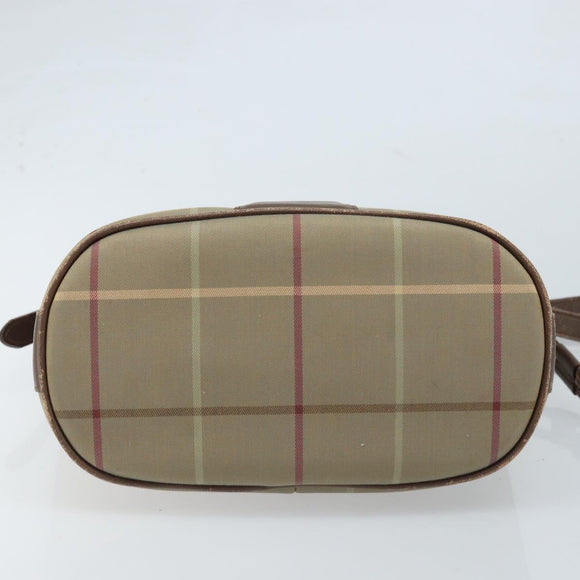 Burberrys Nova Check Shoulder Bag Beige Gold Auth mr2149