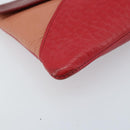 Chloe Shoulder Bag Leather Red Gold Auth mr2151-11