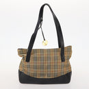 Burberrys Nova Check Blue Label Clutch Bag Canvas 4 Set Brown Beige Auth mr2152-16