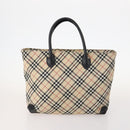 Burberrys Nova Check Blue Label Clutch Bag Canvas 4 Set Brown Beige Auth mr2152-2