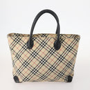 Burberrys Nova Check Blue Label Clutch Bag Canvas 4 Set Brown Beige Auth mr2152-3
