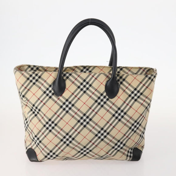 Burberrys Nova Check Blue Label Clutch Bag Canvas 4 Set Brown Beige Auth mr2152