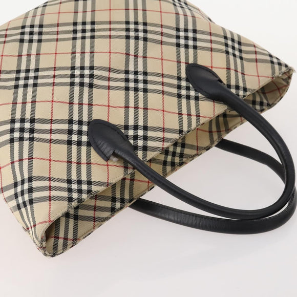 Burberrys Nova Check Blue Label Clutch Bag Canvas 4 Set Brown Beige Auth mr2152
