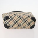 Burberrys Nova Check Blue Label Clutch Bag Canvas 4 Set Brown Beige Auth mr2152-6