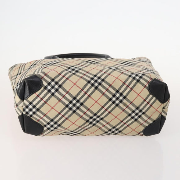 Burberrys Nova Check Blue Label Clutch Bag Canvas 4 Set Brown Beige Auth mr2152
