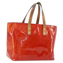LOUIS VUITTON Monogram Vernis Reade PM Handtasche Rot Rouge M91088 LV Auth mr2154-1