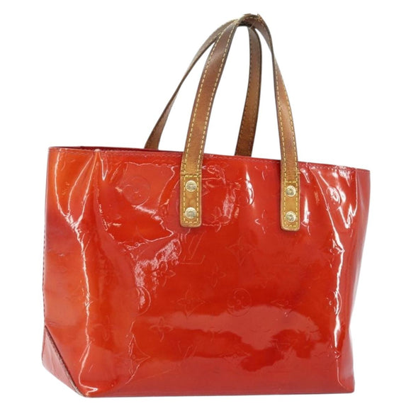 LOUIS VUITTON Monogram Vernis Reade PM Handtasche Rot Rouge M91088 LV Auth mr2154