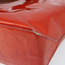LOUIS VUITTON Monogram Vernis Reade PM Handtasche Rot Rouge M91088 LV Auth mr2154-16