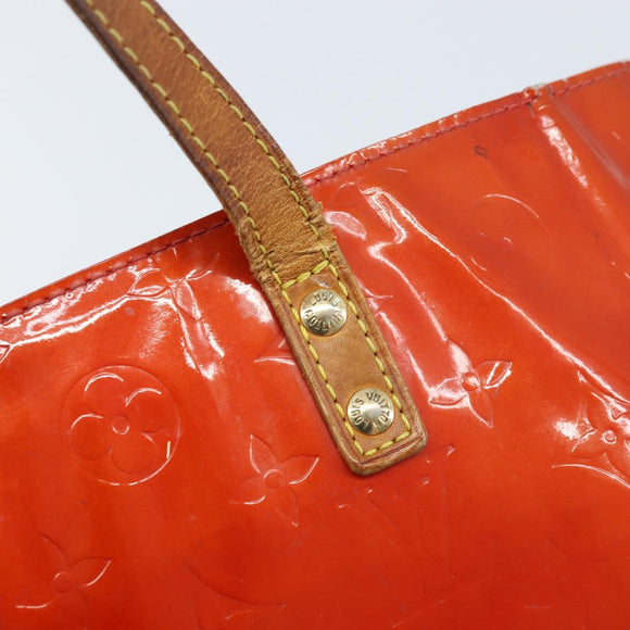 LOUIS VUITTON Monogram Vernis Reade PM Handtasche Rot Rouge M91088 LV Auth mr2154