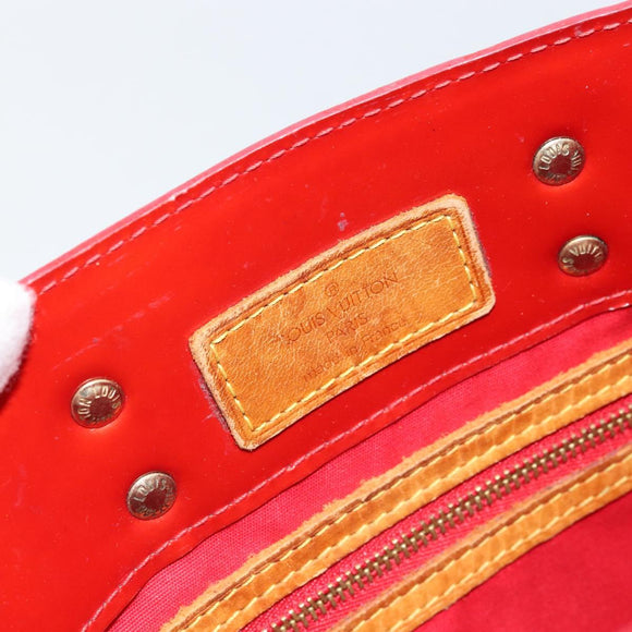 LOUIS VUITTON Monogram Vernis Reade PM Handtasche Rot Rouge M91088 LV Auth mr2154