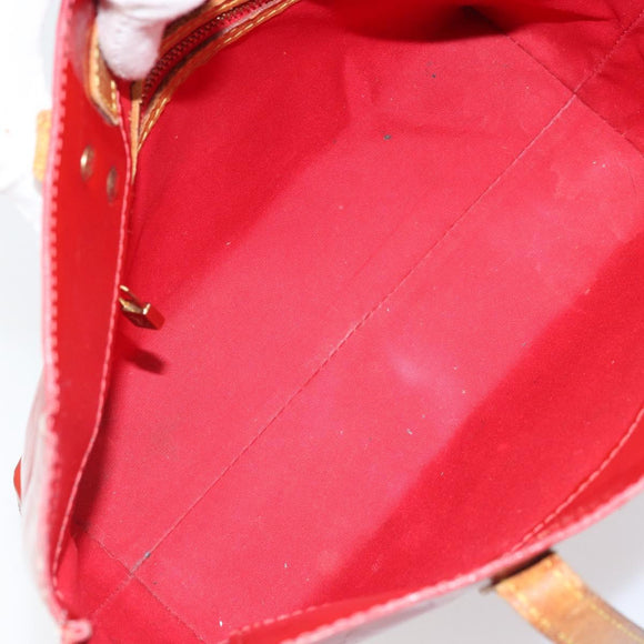 LOUIS VUITTON Monogram Vernis Reade PM Handtasche Rot Rouge M91088 LV Auth mr2154