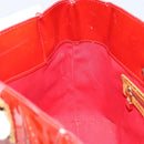 LOUIS VUITTON Monogram Vernis Reade PM Handtasche Rot Rouge M91088 LV Auth mr2154-19