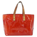 LOUIS VUITTON Monogram Vernis Reade PM Handtasche Rot Rouge M91088 LV Auth mr2154-13