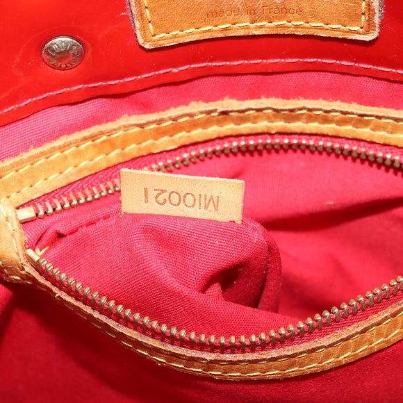 LOUIS VUITTON Monogram Vernis Reade PM Handtasche Rot Rouge M91088 LV Auth mr2154