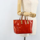 LOUIS VUITTON Monogram Vernis Reade PM Handtasche Rot Rouge M91088 LV Auth mr2154-22