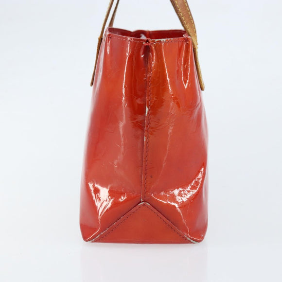 LOUIS VUITTON Monogram Vernis Reade PM Handtasche Rot Rouge M91088 LV Auth mr2154