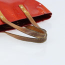 LOUIS VUITTON Monogram Vernis Reade PM Handtasche Rot Rouge M91088 LV Auth mr2154-7