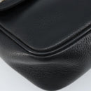MCM Shoulder Bag Leather Black Gold Auth mr2156-11