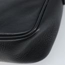 MCM Shoulder Bag Leather Black Gold Auth mr2156-12