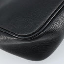 MCM Shoulder Bag Leather Black Gold Auth mr2156-13