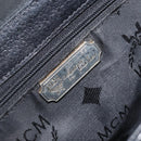 MCM Shoulder Bag Leather Black Gold Auth mr2156-16